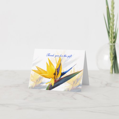 Bird of Paradise Custom Thank You Note Cards