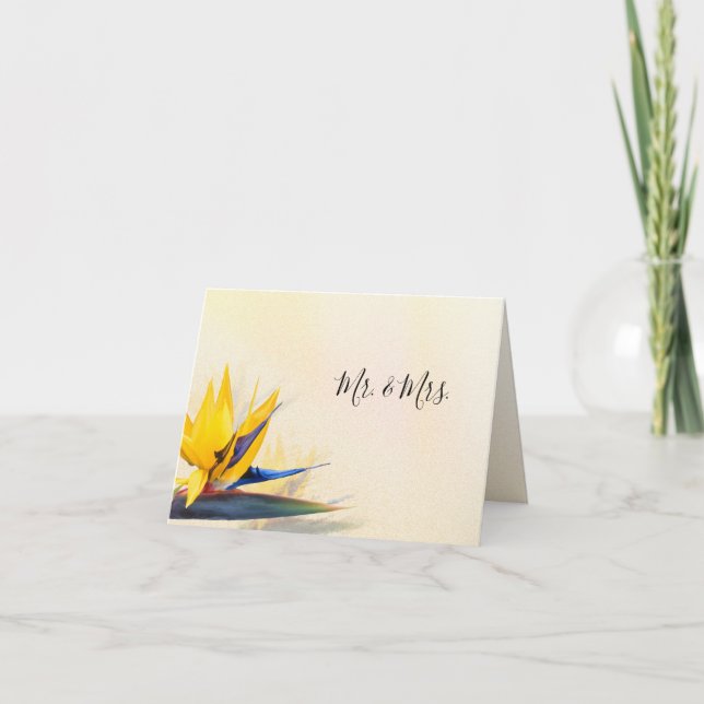 Bird of Paradise Custom Thank You Note Cards (Front)