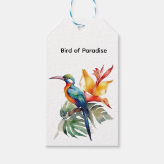 Bird of Paradise, customizable Gift Tags