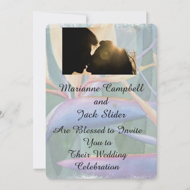 BIRD OF PARADISE CUSTOMIZABLE WEDDING INVITATION (Front)