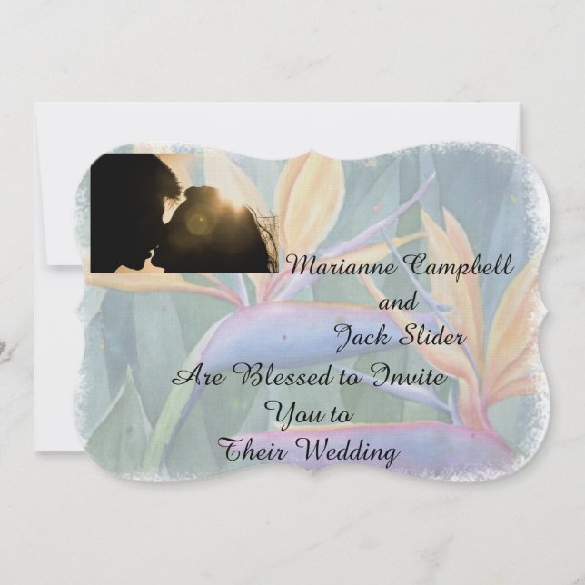 BIRD OF PARADISE CUSTOMIZABLE WEDDING INVITATION (Front)
