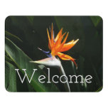 Bird of Paradise Door Sign