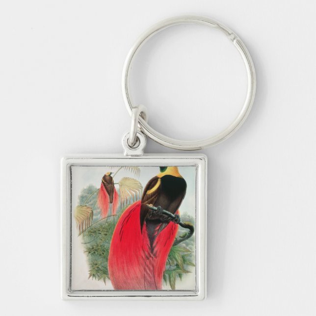 Bird of Paradise, engraved by T. Walter Keychain (Front)