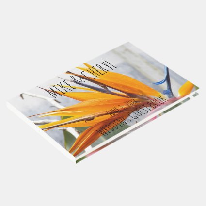 Bird of Paradise Floral Wedding Guest Book