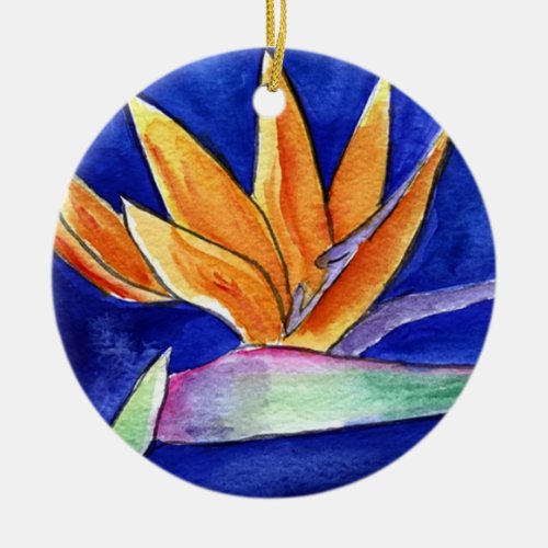 Bird of Paradise Flower Artwork Ornament Pendant