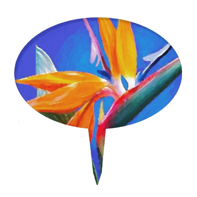 Bird of Paradise Flower Cake Topper (Front)