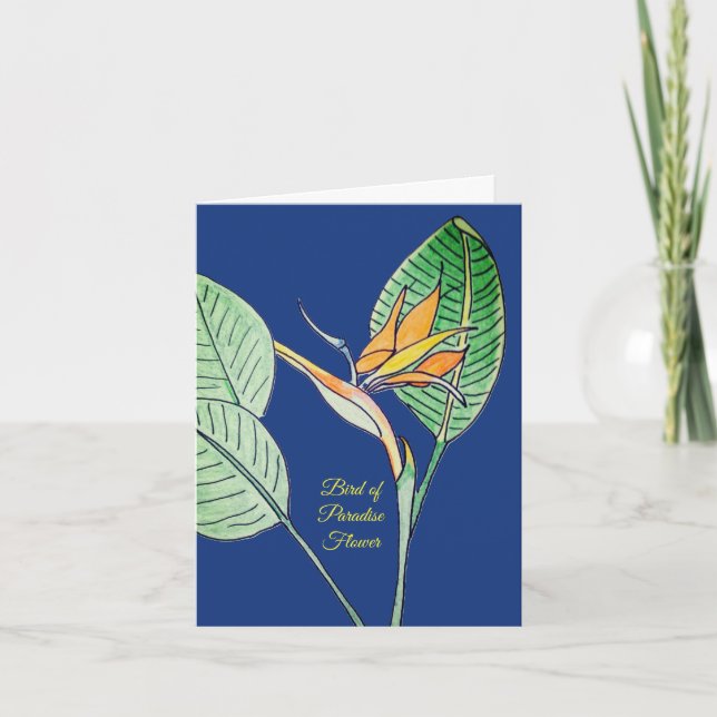 Bird of Paradise Flower  Card (Front)