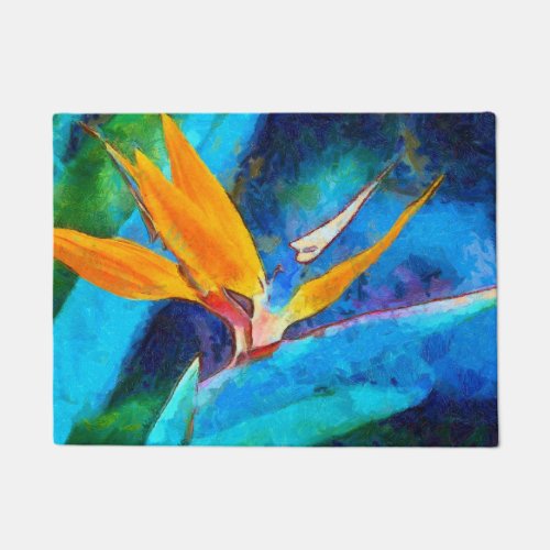 bird of paradise flower doormat