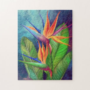 Bird of Paradise Flower Jigsaw Puzzle Painting