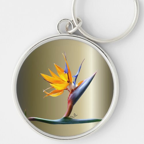 Bird of Paradise Flower Keychain