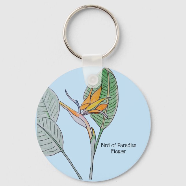 Bird of Paradise Flower  Keychain (Front)