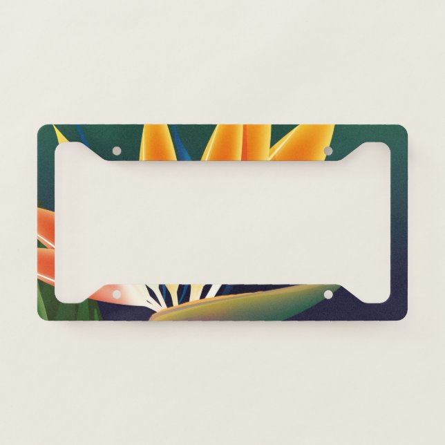Bird of paradise flower license plate frame (Front)