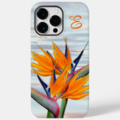 Bird-of-paradise Flower Monogram Initial Case-Mate iPhone Case (Back)