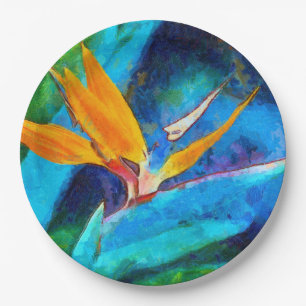 bird of paradise flower paper plates
