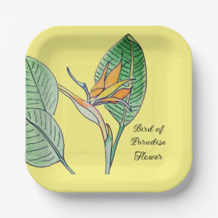 Bird of Paradise Flower Paper Plates