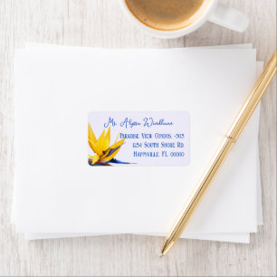 Bird of Paradise Flower Return Address Label