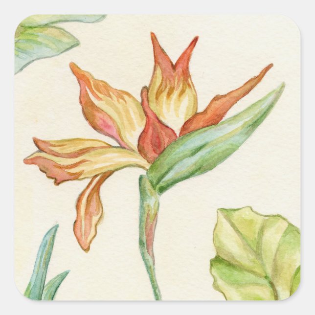Bird of Paradise Flower Stickers (Front)