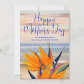 Bird of Paradise Flowers Best Mothers Day Card (Front)