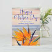 Bird of Paradise Flowers Best Mothers Day Card (Standing Front)
