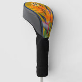 Bird of Paradise Flowers Initial Personalized Golf Head Cover (Angled)