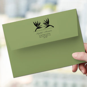 Bird of Paradise Flowers Return Address Self-inkin Self-inking Stamp