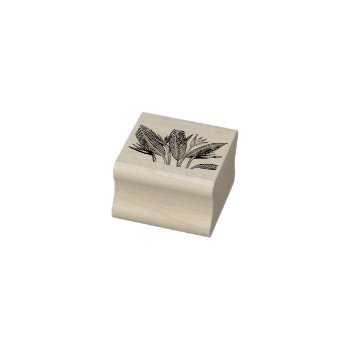 Bird Of Paradise Flowers Rubber Stamp by Youbeaut at Zazzle