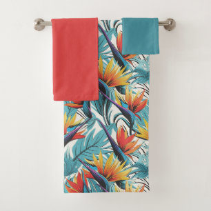 Bird of Paradise Garden Bath Towel Set