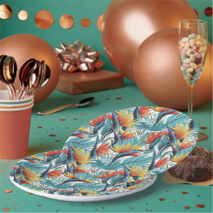 Bird of Paradise Garden Paper Plates