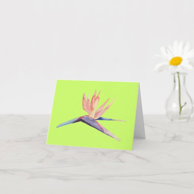 Bird of Paradise Greetings Card (Small Plant)