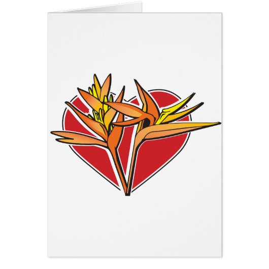 Bird of Paradise Heart Cards (Front)