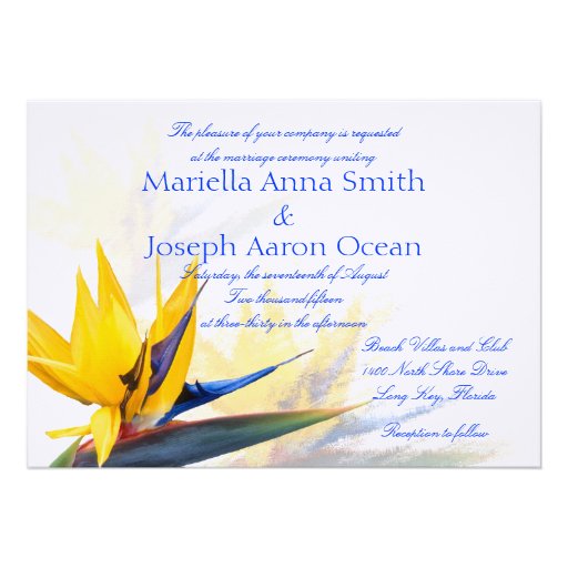 Bird Of Paradise Wedding Invitations 8