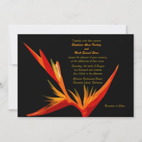 Bird of Paradise Invitation