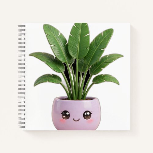 Bird of Paradise Kawaii Indoor Plant Notebook