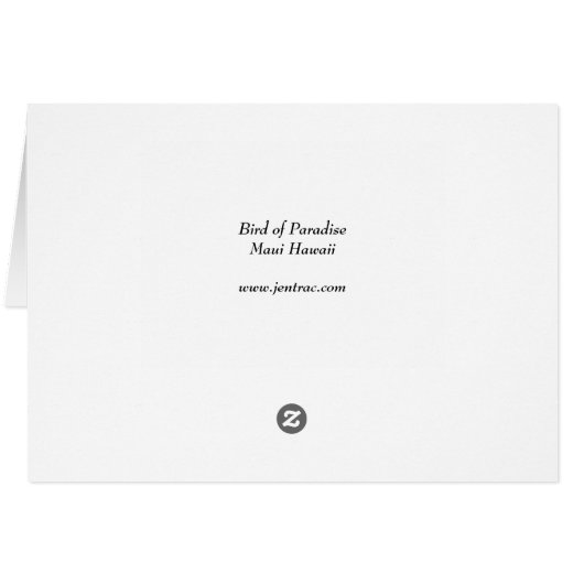 Bird of Paradise - Maui Hawaii (Back Horizontal)