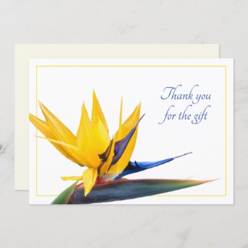 Bird-of-paradise Monogram Thank You Cards by sandpiperWedding at Zazzle