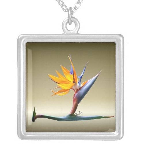 Bird of Paradise Necklace on Gold