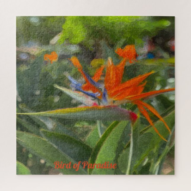 Bird of Paradise Oil Painting  Jigsaw Puzzle (Vertical)
