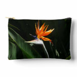 Bird of Paradise Orange Tropical Flower Accessory Pouch