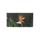 Bird of Paradise Orange Tropical Flower Checkbook Cover