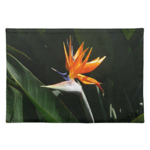 Bird of Paradise Orange Tropical Flower Cloth Placemat