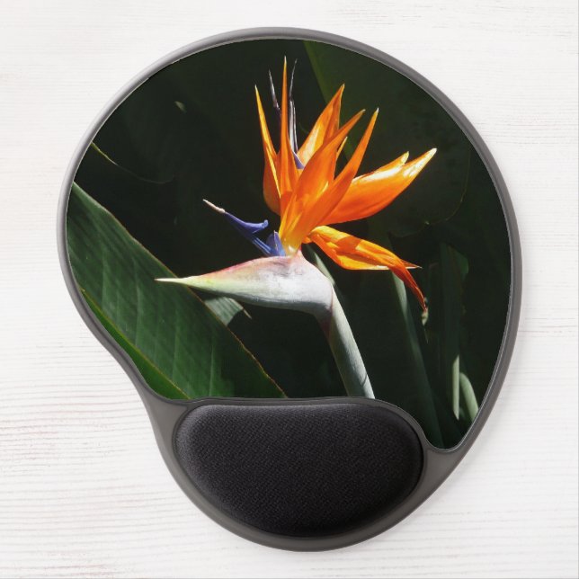 Bird of Paradise Orange Tropical Flower Gel Mouse Pad (Front)