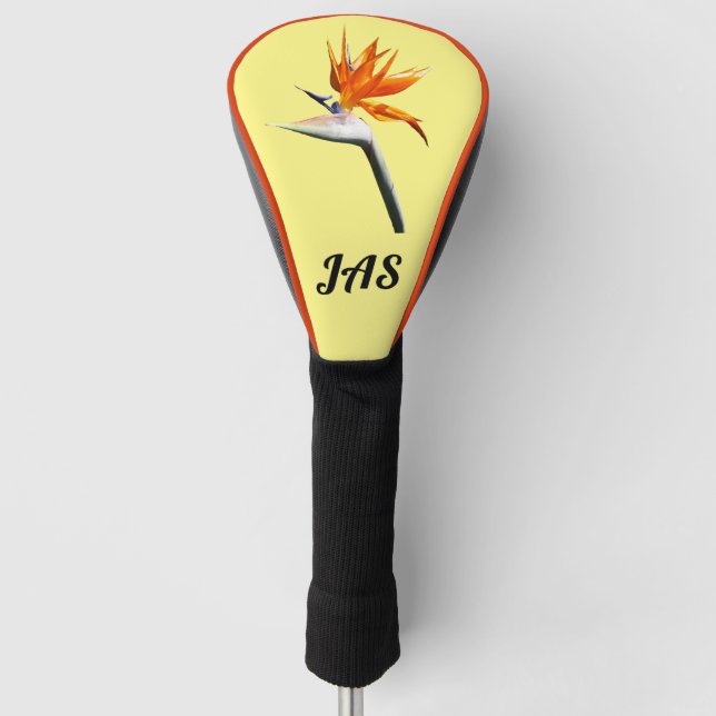Bird of Paradise Orange Tropical Flower Golf Head Cover (Front)