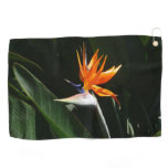 Bird of Paradise Orange Tropical Flower Golf Towel