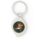 Bird of Paradise Orange Tropical Flower Keychain