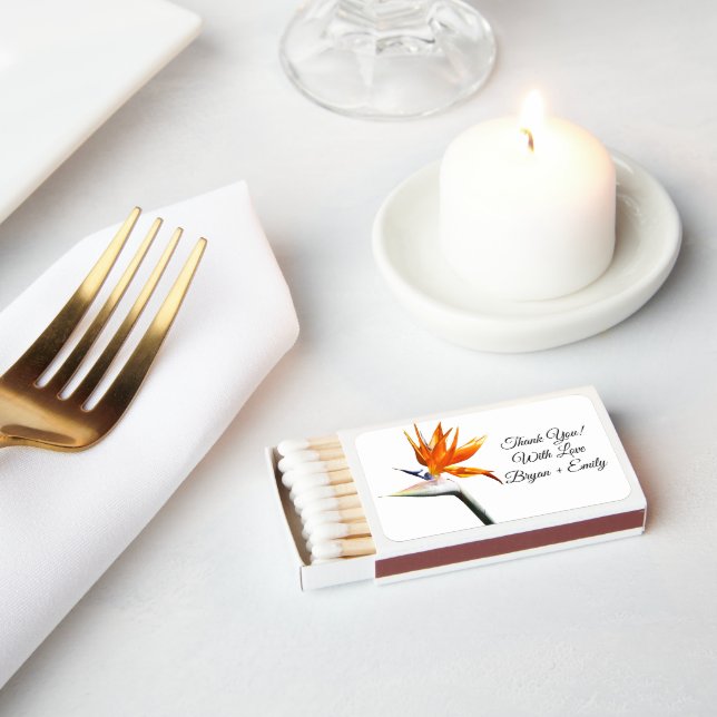 Bird of Paradise Orange Tropical Flower Matchboxes (Insitu)