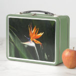 Bird of Paradise Orange Tropical Flower Metal Lunch Box