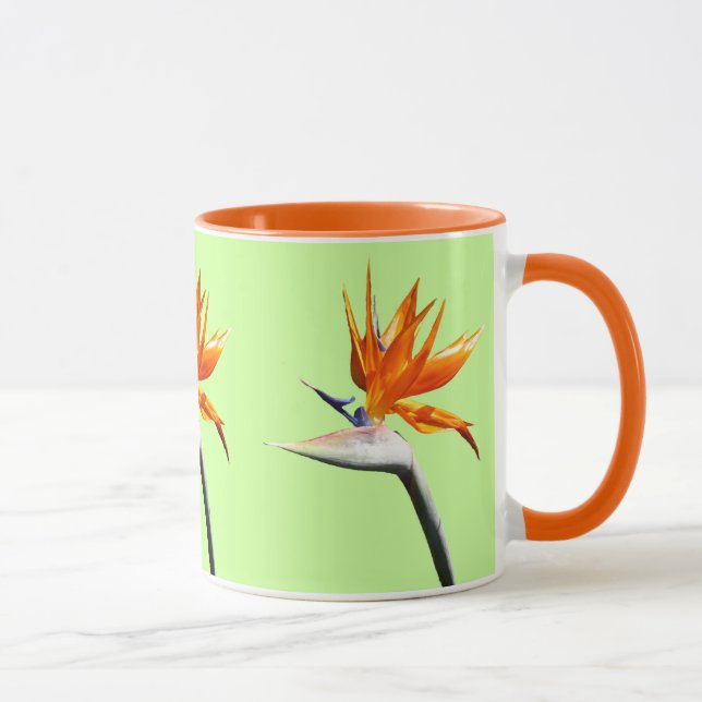 Bird of Paradise Orange Tropical Flower Mug (Right)