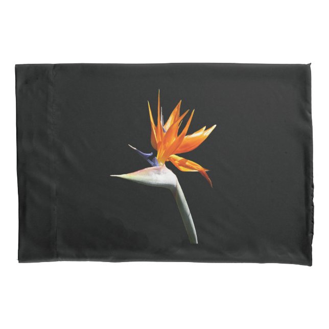 Bird of Paradise Orange Tropical Flower Pillow Case (Front)