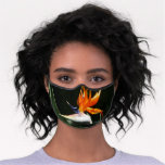 Bird of Paradise Orange Tropical Flower Premium Face Mask