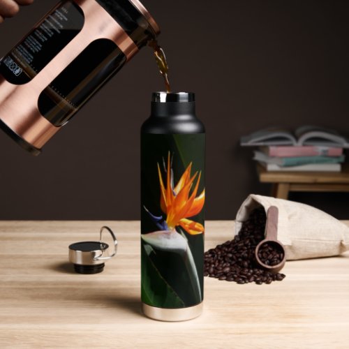 Bird of Paradise Orange Tropical Flower Water Bottle